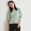 ザ ショップ ティーケー（ウィメン）(THE SHOP TK(Women))の【接触冷感/体型カバー】袖タック6分袖ニット/洗濯機OK/UVケア ミントグリーン(021)
