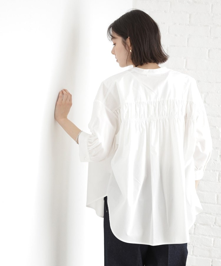 ザ ショップ ティーケー（ウィメン）(THE SHOP TK(Women))の【体型カバー】6分袖バックシャーリングシャツ/洗える4