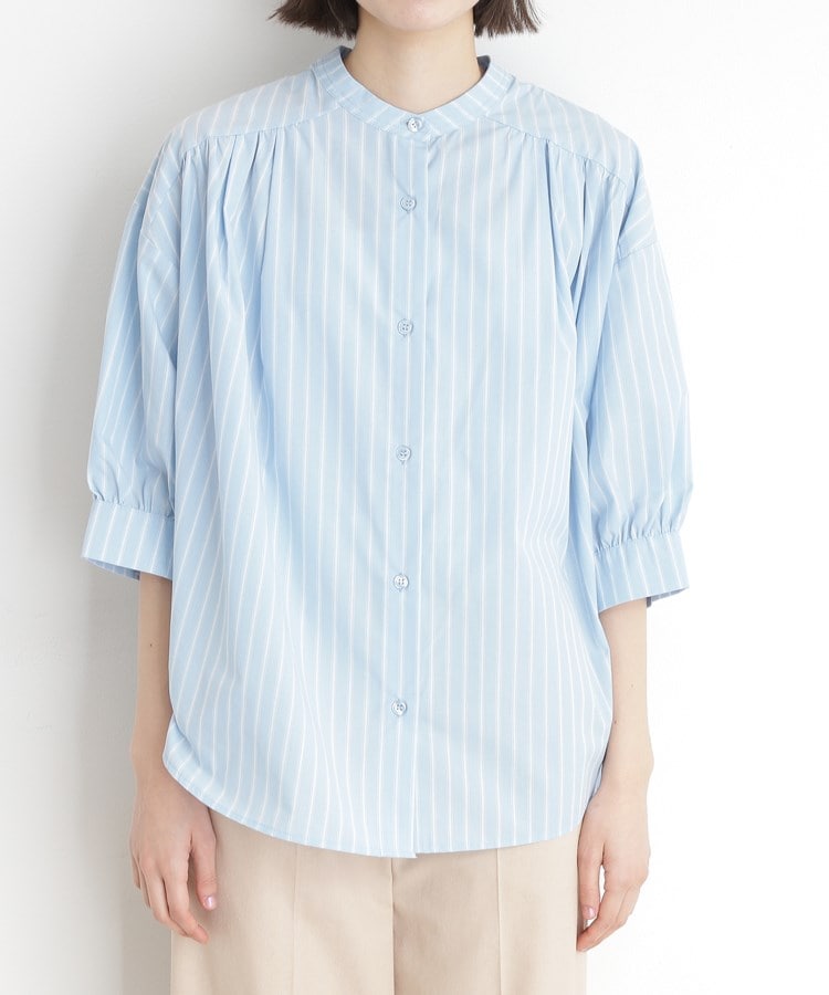 ザ ショップ ティーケー（ウィメン）(THE SHOP TK(Women))の【体型カバー】6分袖バックシャーリングシャツ/洗える16