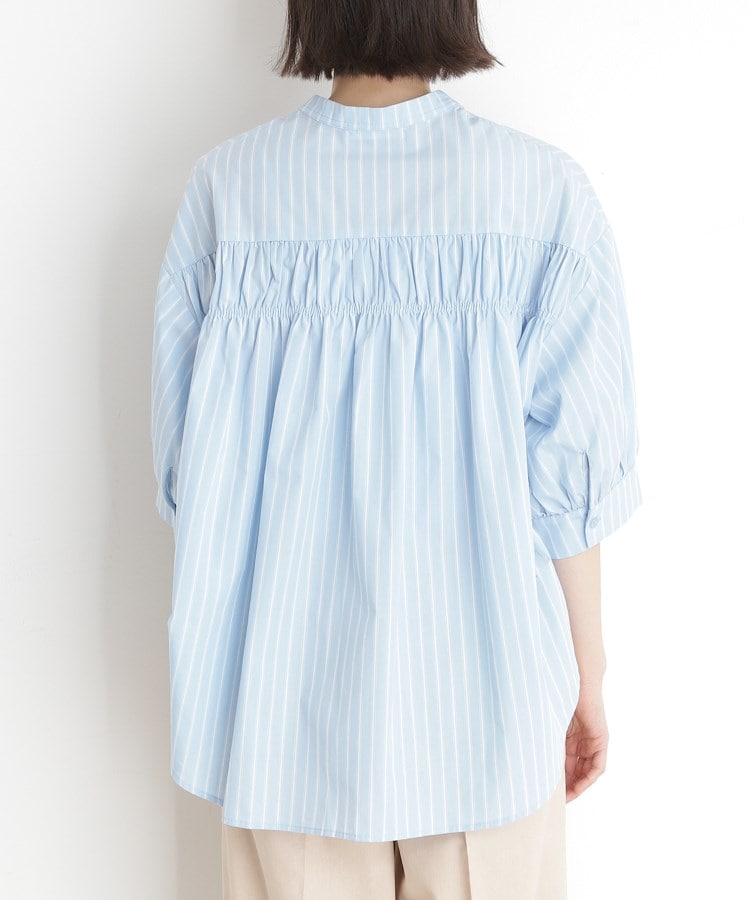 ザ ショップ ティーケー（ウィメン）(THE SHOP TK(Women))の【体型カバー】6分袖バックシャーリングシャツ/洗える18