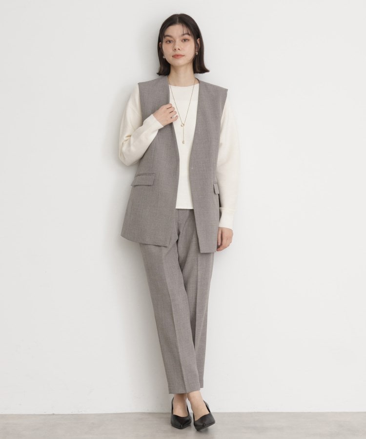 ザ ショップ ティーケー（ウィメン）(THE SHOP TK(Women))の【セットアップ可】リサイクルシャークスキンジレ/洗える7