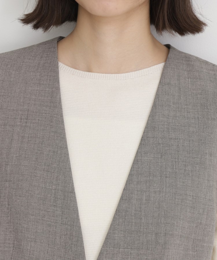 ザ ショップ ティーケー（ウィメン）(THE SHOP TK(Women))の【セットアップ可】リサイクルシャークスキンジレ/洗える22
