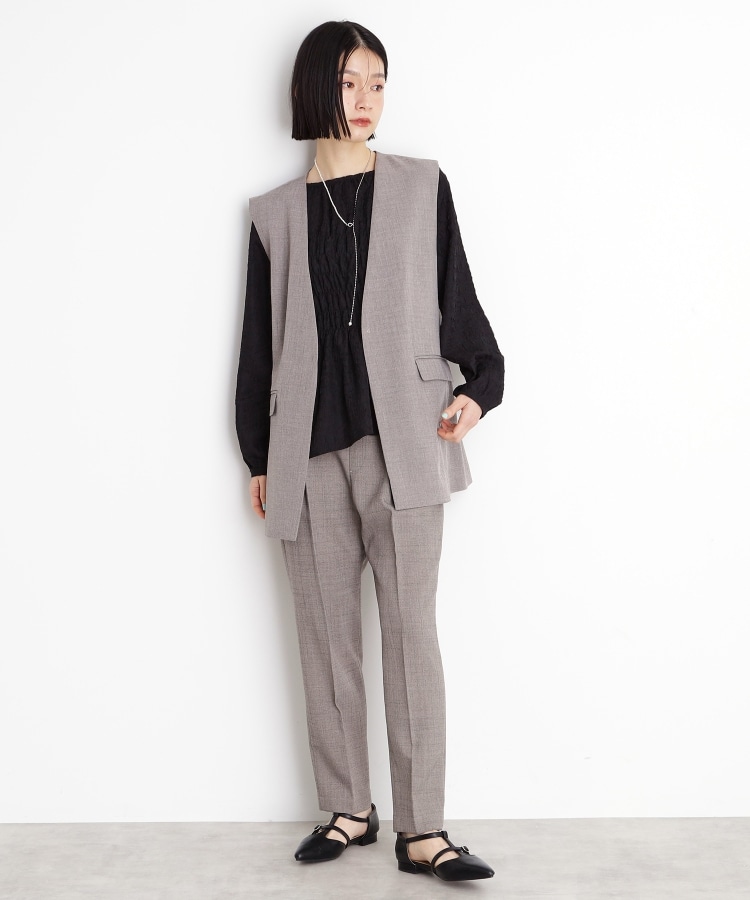 ザ ショップ ティーケー（ウィメン）(THE SHOP TK(Women))の【セットアップ可】リサイクルシャークスキンジレ/洗える4