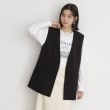 ザ ショップ ティーケー（ウィメン）(THE SHOP TK(Women))の【セットアップ可】リサイクルシャークスキンジレ/洗える ブラック(019)