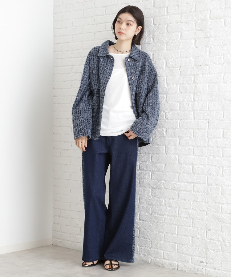 ザ ショップ ティーケー（ウィメン）(THE SHOP TK(Women))の【セットアップ可】ジャカードデニムパンツ/洗える9