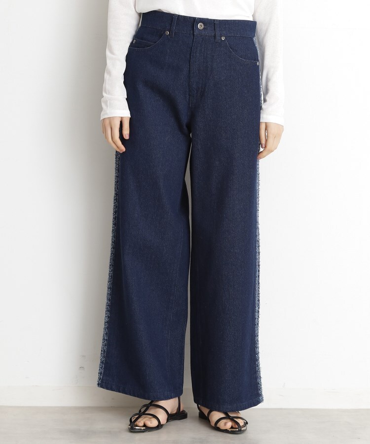 ザ ショップ ティーケー（ウィメン）(THE SHOP TK(Women))の【セットアップ可】ジャカードデニムパンツ/洗える11