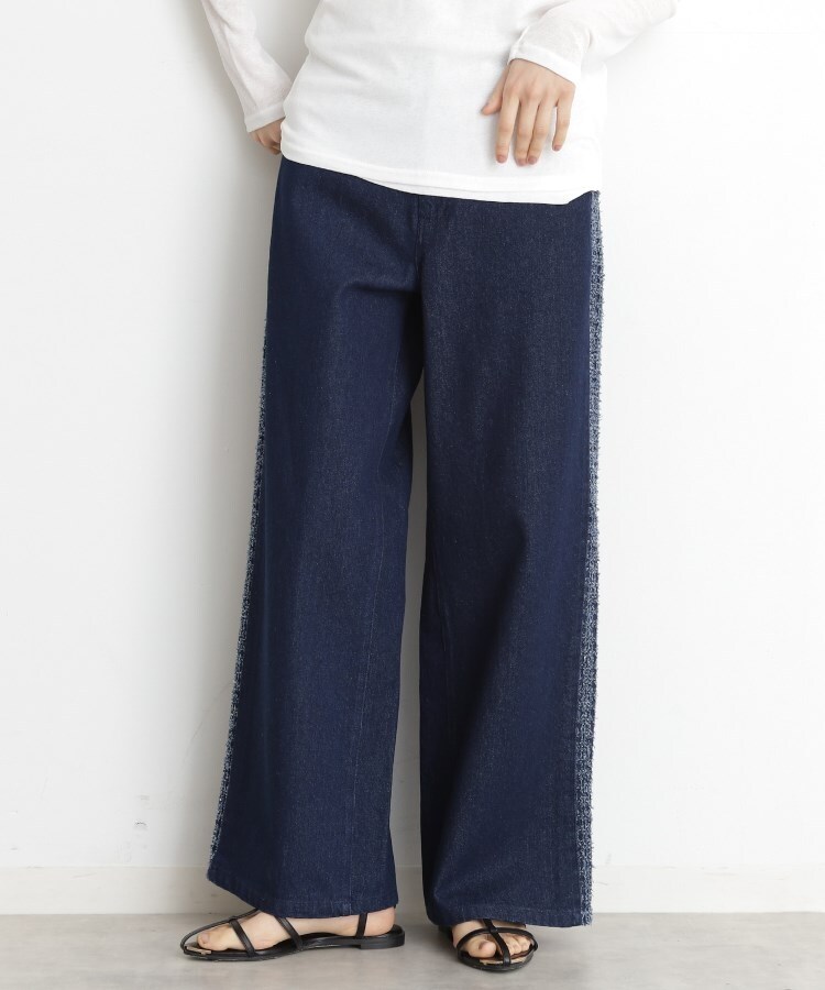 ザ ショップ ティーケー（ウィメン）(THE SHOP TK(Women))の【セットアップ可】ジャカードデニムパンツ/洗える19
