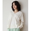 ザ ショップ ティーケー（ウィメン）(THE SHOP TK(Women))の【毛玉になりにくい】さらっとキレイVネックニット/洗濯機OK アイボリー(004)