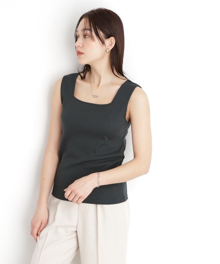 ザ ショップ ティーケー（ウィメン）(THE SHOP TK(Women))の【前後2WAY】スクエアリブタンク/洗える13
