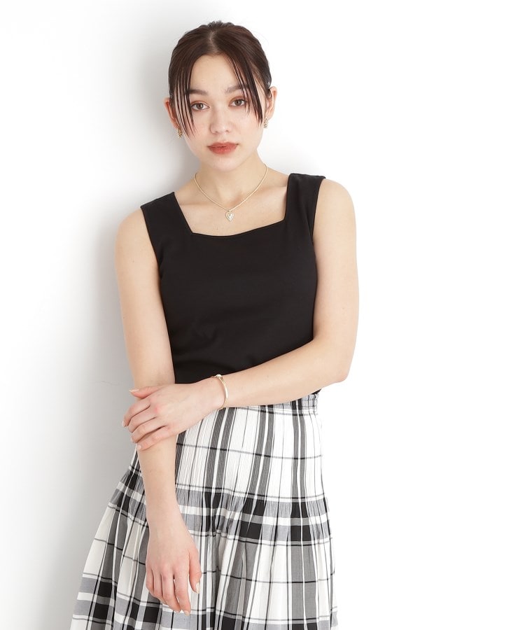 ザ ショップ ティーケー（ウィメン）(THE SHOP TK(Women))の【前後2WAY】スクエアリブタンク/洗える9