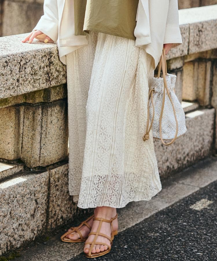 ザ ショップ ティーケー（ウィメン）(THE SHOP TK(Women))のレーススカート【洗える】1