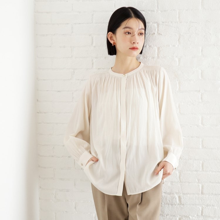 ザ ショップ ティーケー（ウィメン）(THE SHOP TK(Women))の【通勤/セレモニー】ヴィンテージサテンブラウス/洗える シャツ・ブラウス