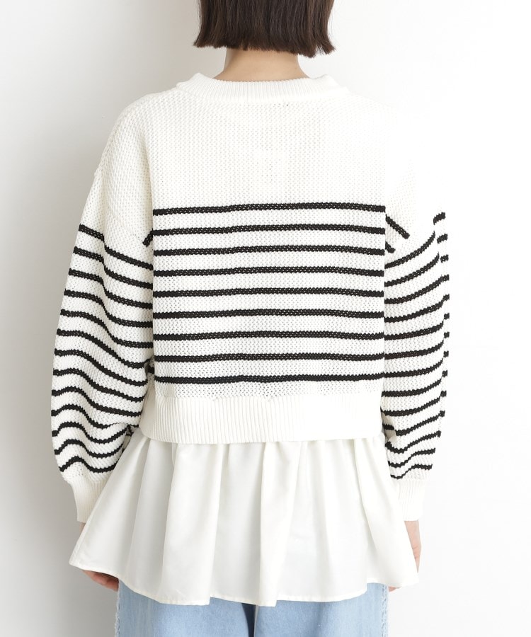 ザ ショップ ティーケー（ウィメン）(THE SHOP TK(Women))の布帛ドッキングメッシュカーデ18