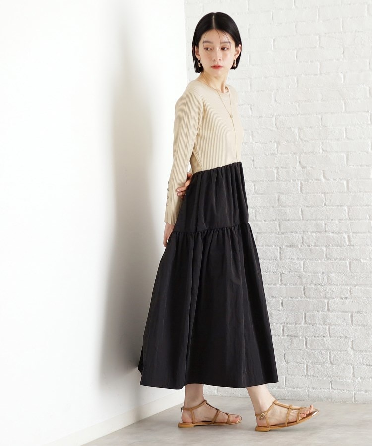 ザ ショップ ティーケー（ウィメン）(THE SHOP TK(Women))のニットドッキングワンピース【洗える】2