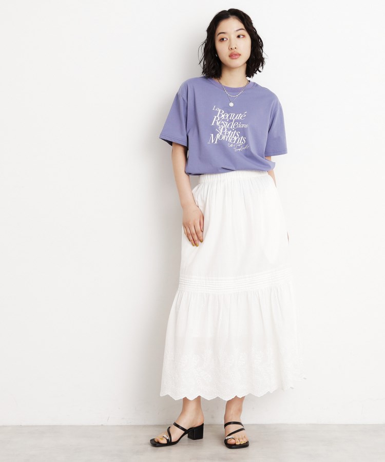 スカラップ刺繍スカート（マキシ・ロングスカート） | THE SHOP