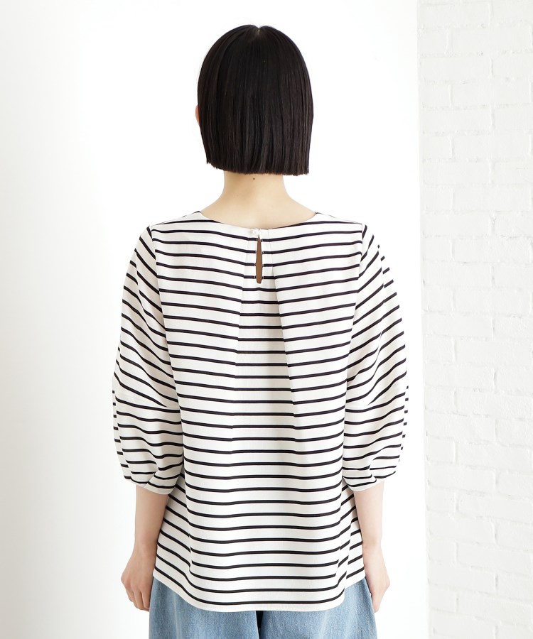 ザ ショップ ティーケー（ウィメン）(THE SHOP TK(Women))の麻調ランタン袖ブラウス【洗える】15