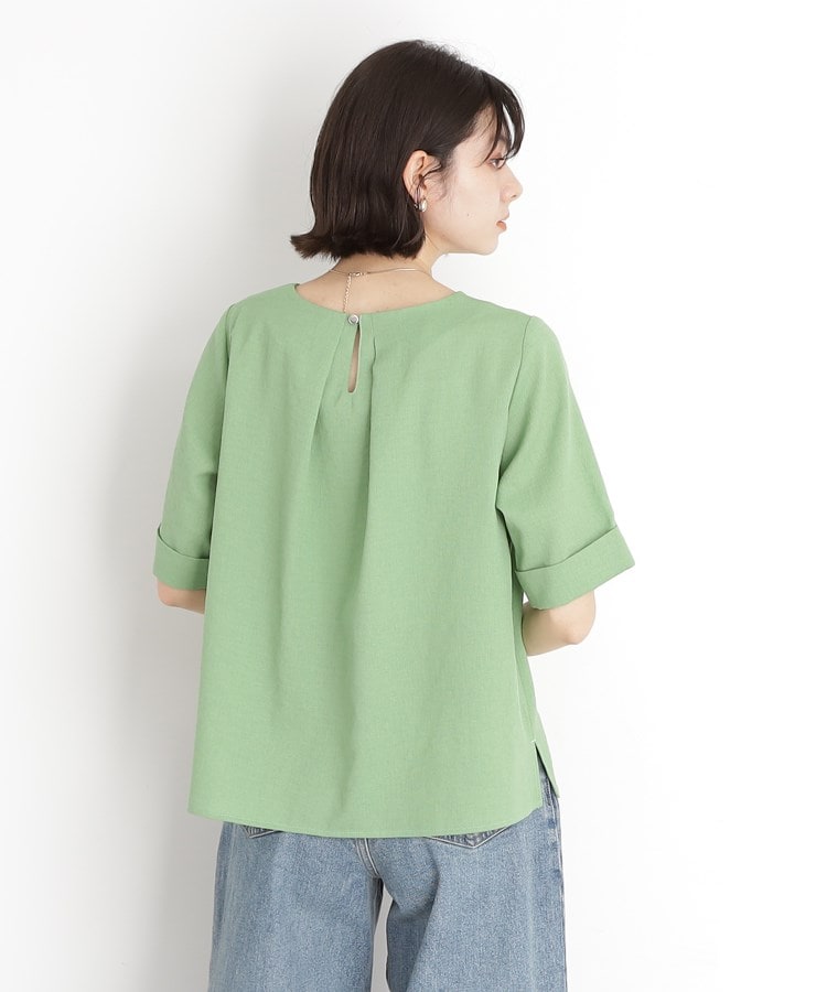 ザ ショップ ティーケー（ウィメン）(THE SHOP TK(Women))の麻調ブラウス【シワになりにくい/洗える】9