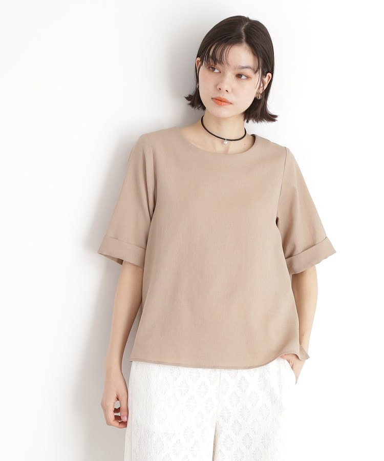ザ ショップ ティーケー（ウィメン）(THE SHOP TK(Women))の麻調ブラウス【シワになりにくい/洗える】13
