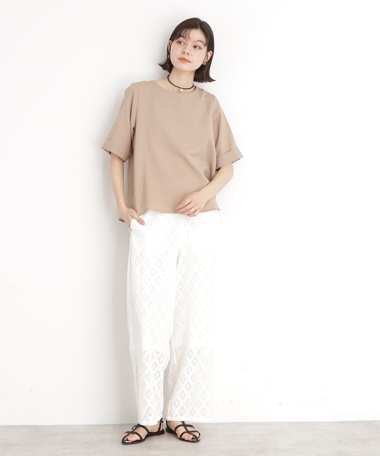 ザ ショップ ティーケー（ウィメン）(THE SHOP TK(Women))の麻調ブラウス【シワになりにくい/洗える】15
