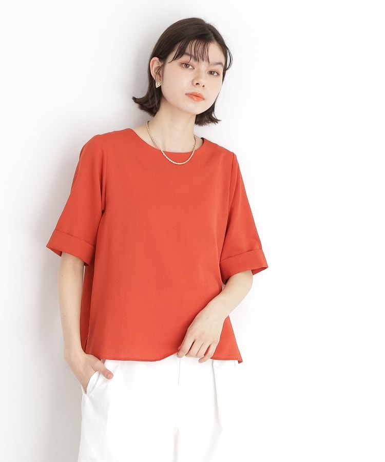 ザ ショップ ティーケー（ウィメン）(THE SHOP TK(Women))の麻調ブラウス【シワになりにくい/洗える】22