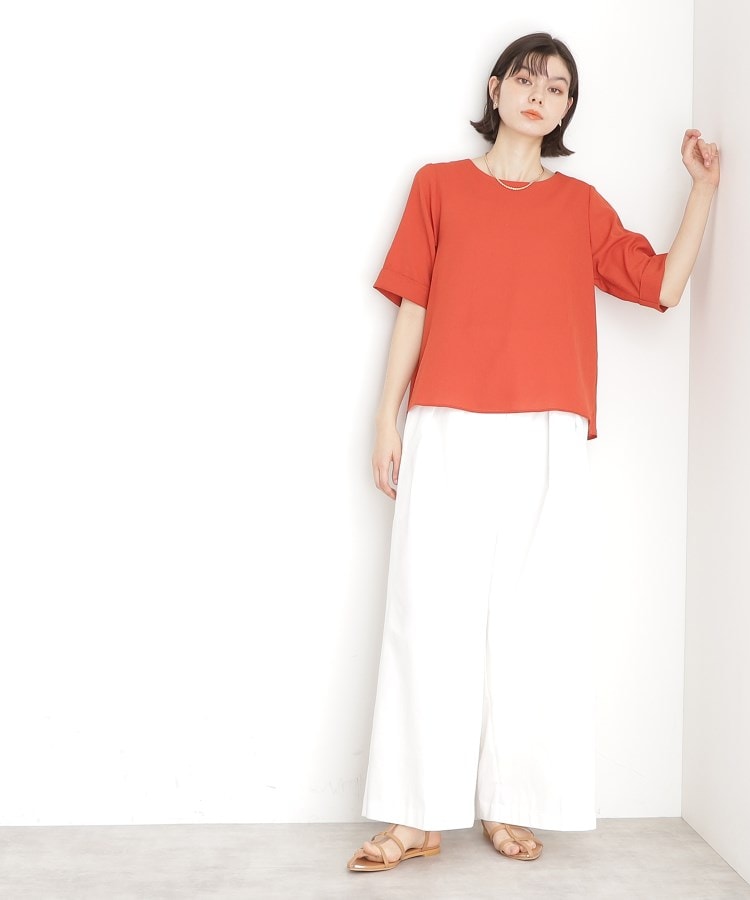 ザ ショップ ティーケー（ウィメン）(THE SHOP TK(Women))の麻調ブラウス【シワになりにくい/洗える】25