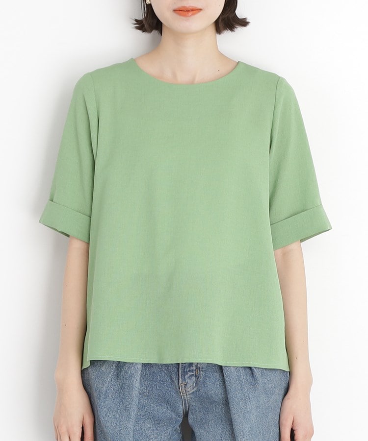 ザ ショップ ティーケー（ウィメン）(THE SHOP TK(Women))の麻調ブラウス【シワになりにくい/洗える】31