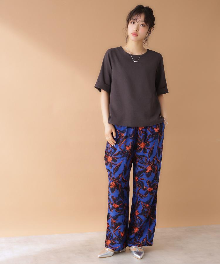 ザ ショップ ティーケー（ウィメン）(THE SHOP TK(Women))の麻調ブラウス【シワになりにくい/洗える】7