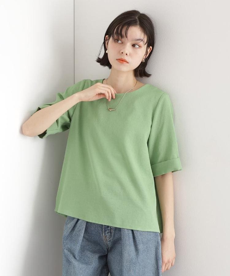 ザ ショップ ティーケー（ウィメン）(THE SHOP TK(Women))の麻調ブラウス【シワになりにくい/洗える】8