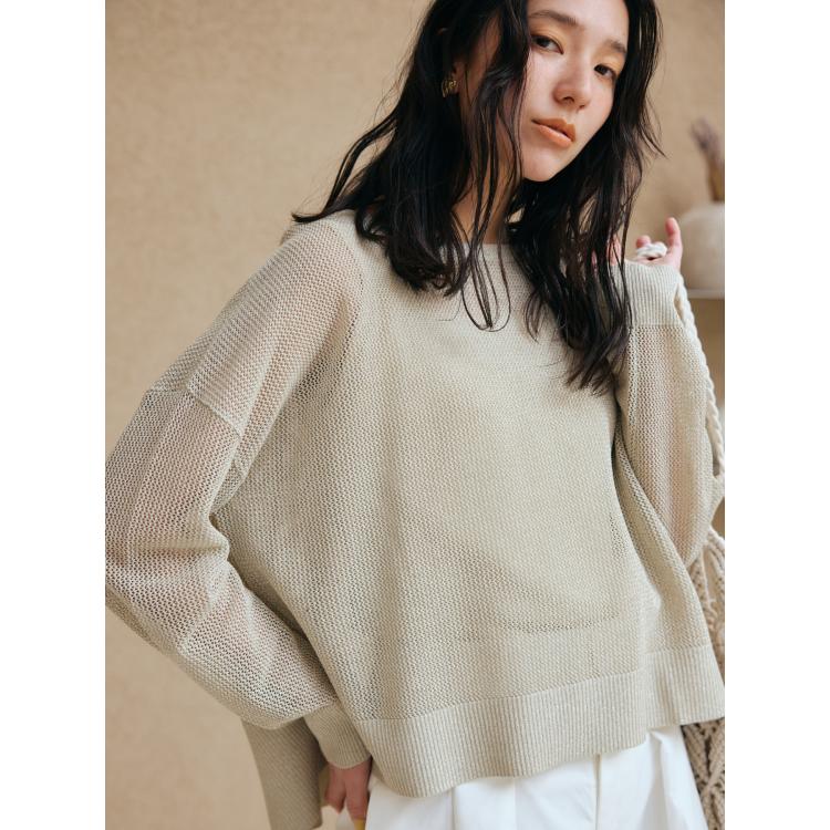 ザ ショップ ティーケー（ウィメン）(THE SHOP TK(Women))のラメメッシュニット ニット/セーター