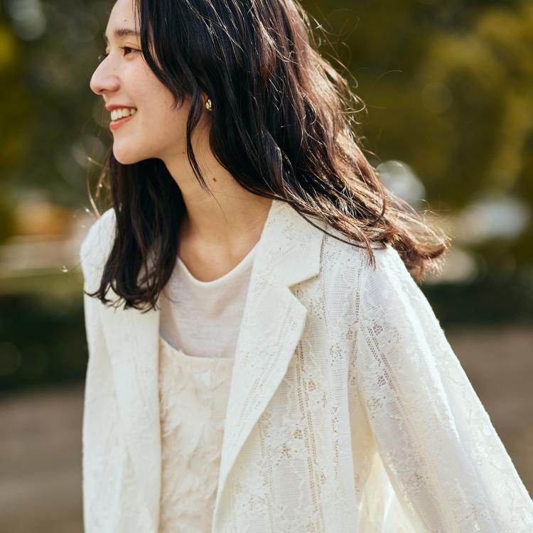 ザ ショップ ティーケー（ウィメン）(THE SHOP TK(Women))のレーステーラードジャケット テーラードジャケット