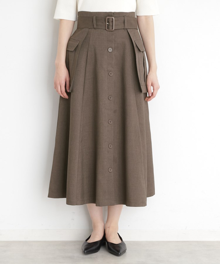 ザ ショップ ティーケー（ウィメン）(THE SHOP TK(Women))のフラップベルト付きスカート【洗える】13