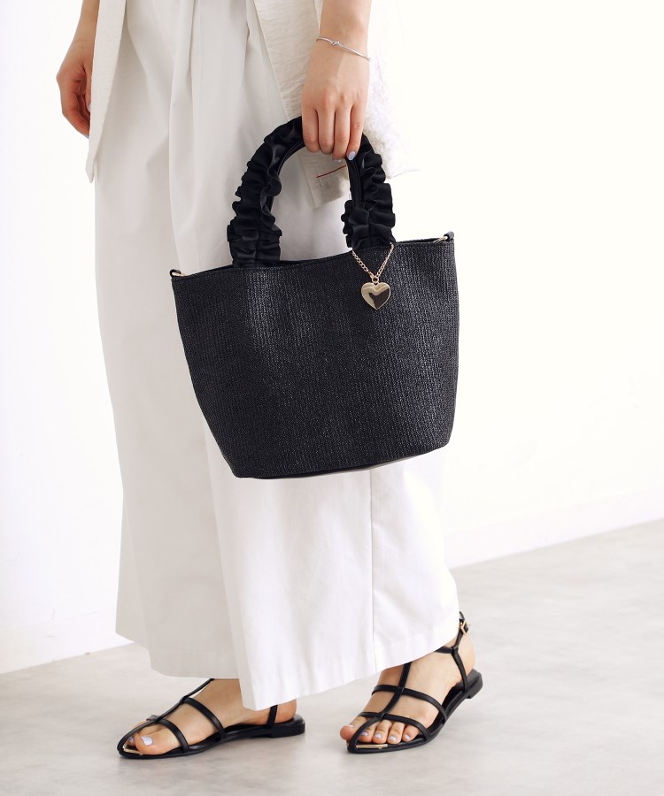 ザ ショップ ティーケー（ウィメン）(THE SHOP TK(Women))の雑材フリルハンドバッグ12