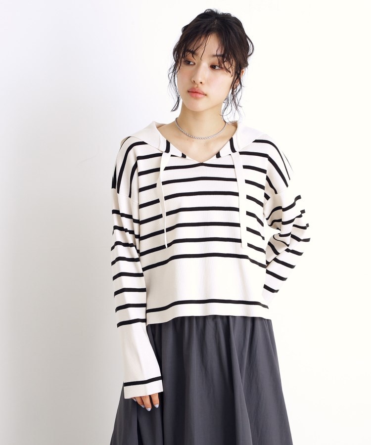 ザ ショップ ティーケー（ウィメン）(THE SHOP TK(Women))のセーラーカラートップス【洗える】 アイボリー(304)