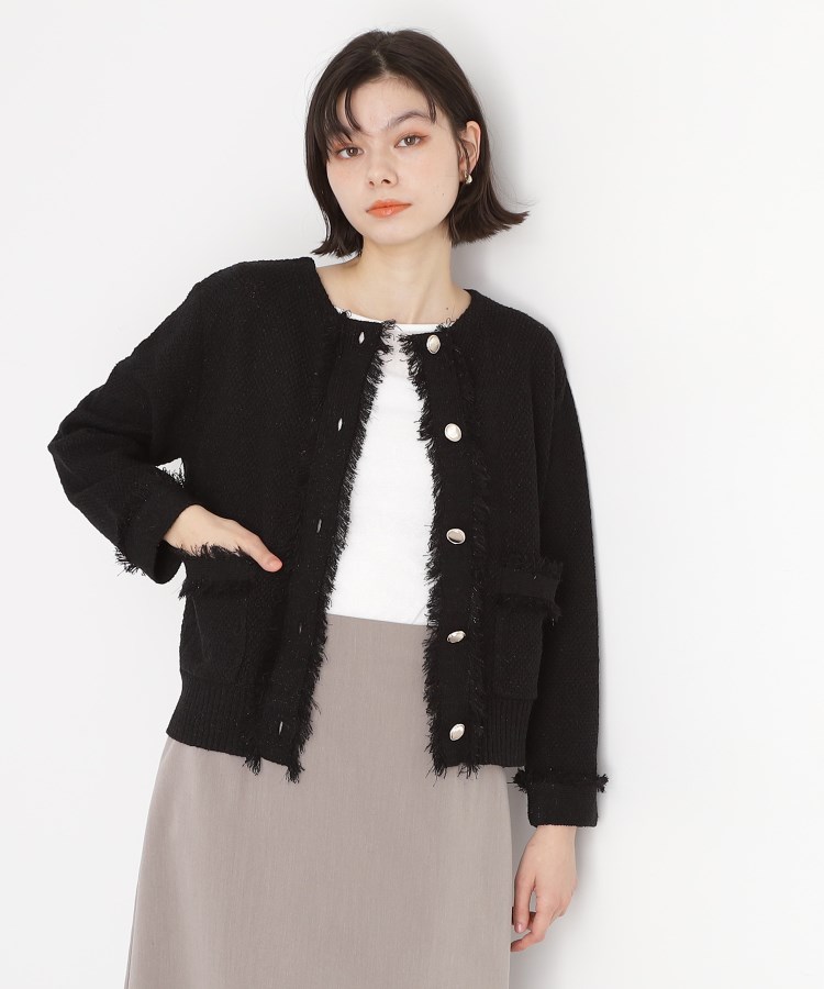 ザ ショップ ティーケー（ウィメン）(THE SHOP TK(Women))の【通勤/新生活】ノーカラーカーディガン/洗える5