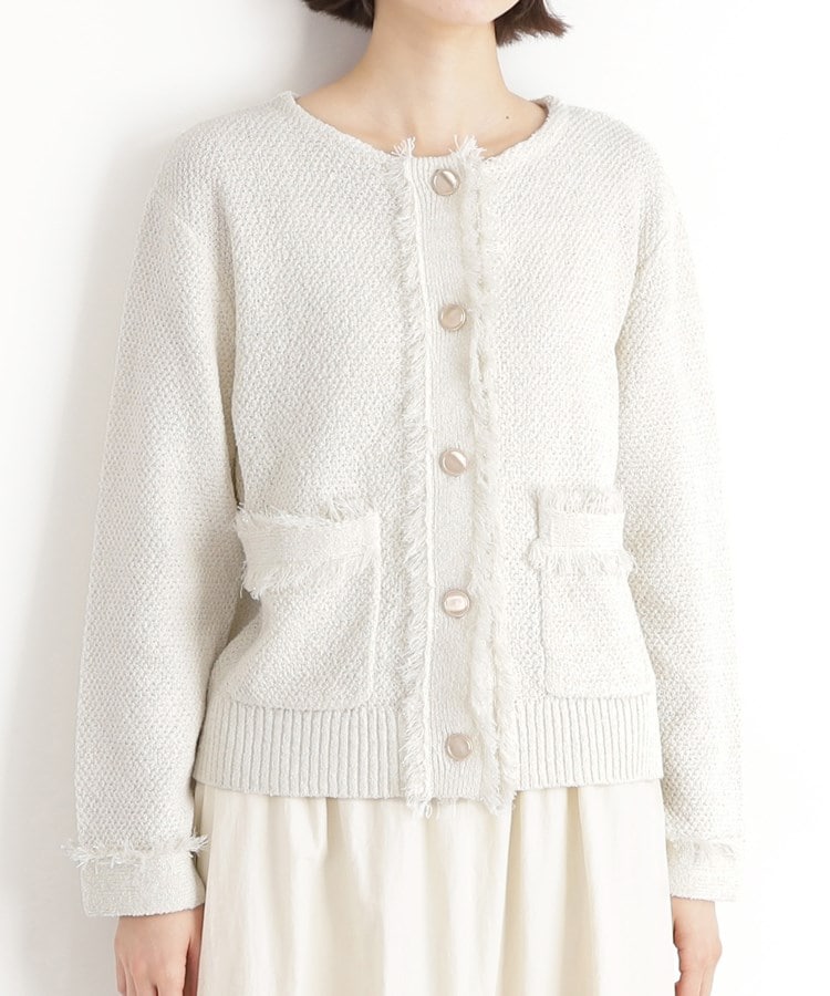 ザ ショップ ティーケー（ウィメン）(THE SHOP TK(Women))の【通勤/新生活】ノーカラーカーディガン/洗える9
