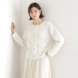 ザ ショップ ティーケー（ウィメン）(THE SHOP TK(Women))の【通勤/新生活】ノーカラーカーディガン/洗える オフホワイト(003)