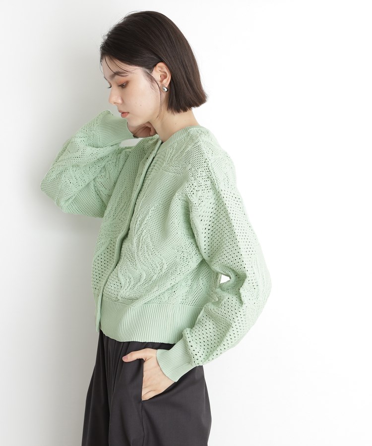 ザ ショップ ティーケー（ウィメン）(THE SHOP TK(Women))のレース編みカーディガン【前後2WAY】9