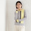 ザ ショップ ティーケー（ウィメン）(THE SHOP TK(Women))の配色リブニット【洗える】 グレー(512)