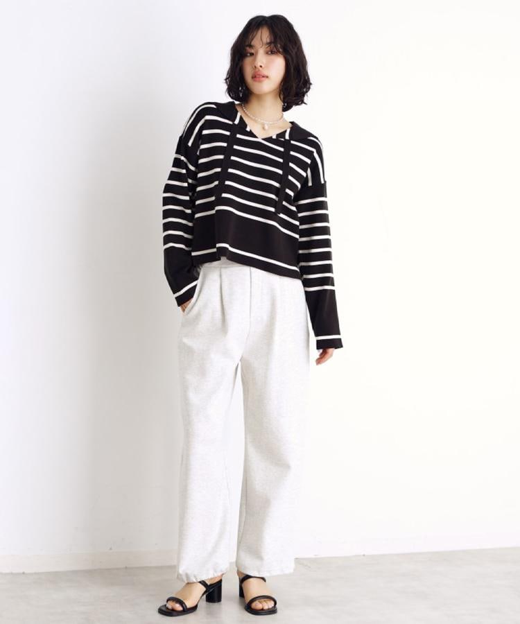 ザ ショップ ティーケー（ウィメン）(THE SHOP TK(Women))のスウェットワイドパンツ【洗える】1