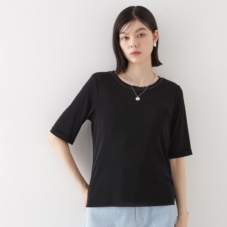 ザ ショップ ティーケー（ウィメン）(THE SHOP TK(Women))のシアーチュールプルオーバー【洗濯機OK】 カットソー