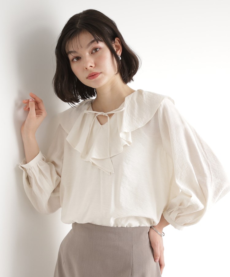 ラッフルカラーブラウス(シャツ・ブラウス) | THE SHOP TK ラッフルカラーブラウス(シャツ・ブラウス) | THE SHOP TK