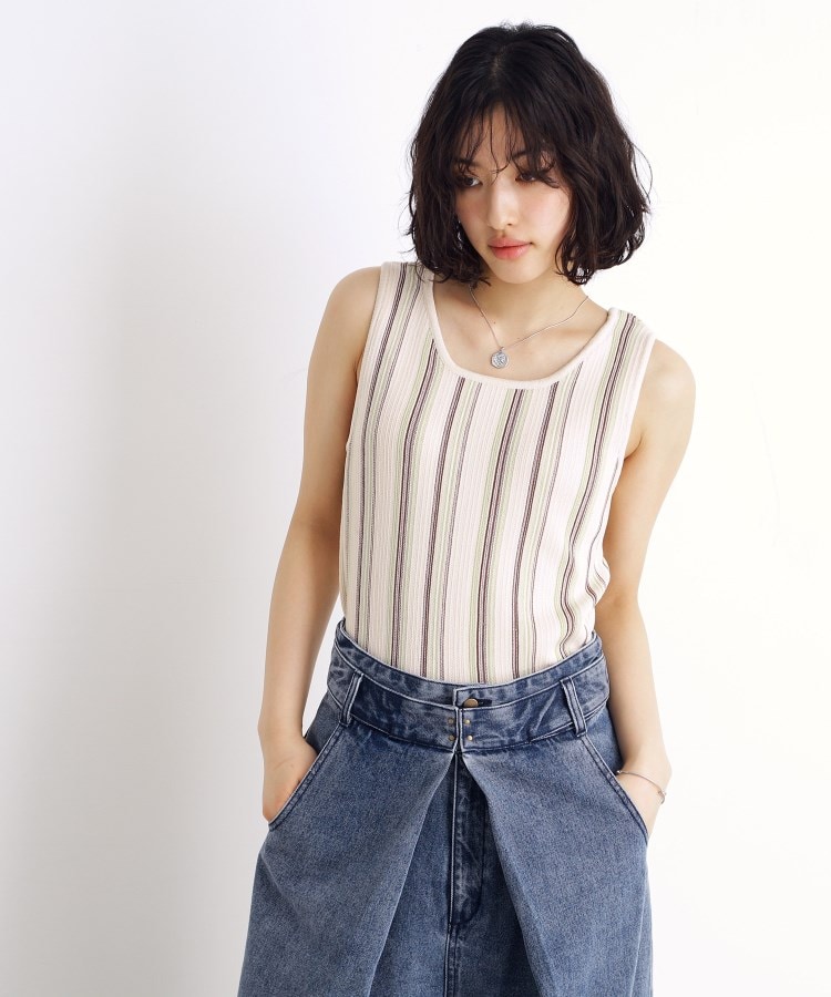 ザ ショップ ティーケー（ウィメン）(THE SHOP TK(Women))のランダムガータータンク【前後2WAY/洗濯機OK】18