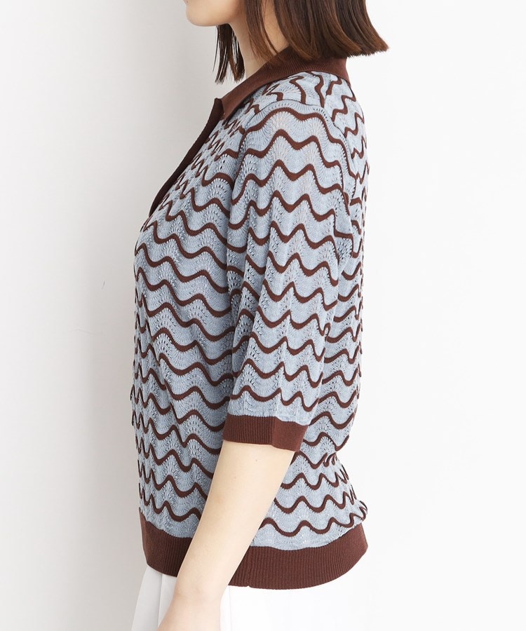 ザ ショップ ティーケー（ウィメン）(THE SHOP TK(Women))のニットポロシャツ【洗濯機/アソート展開】28