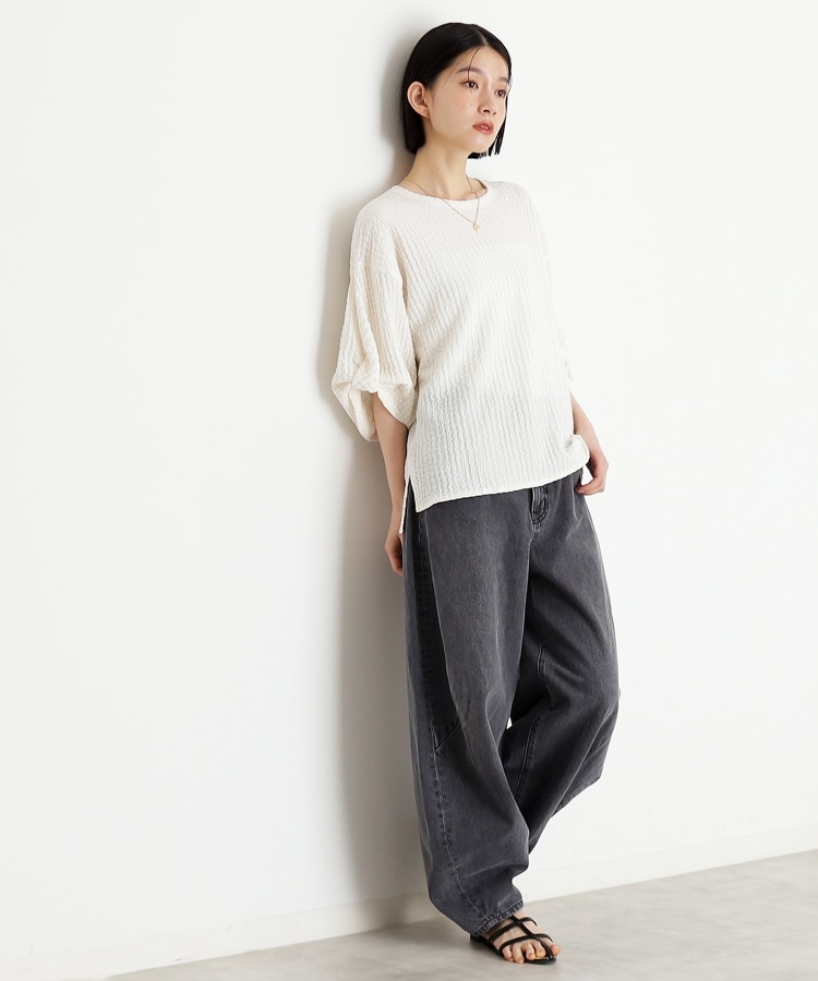 ザ ショップ ティーケー（ウィメン）(THE SHOP TK(Women))のポコポコ袖タックプルオーバー【洗濯機OK】9