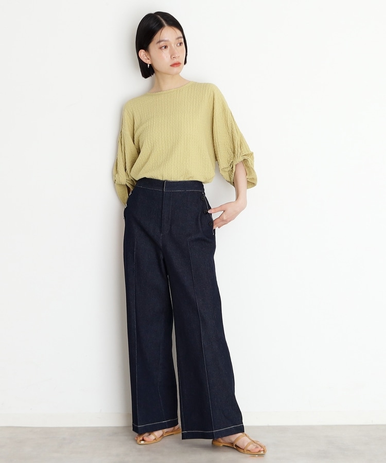 ザ ショップ ティーケー（ウィメン）(THE SHOP TK(Women))のポコポコ袖タックプルオーバー【洗濯機OK】21
