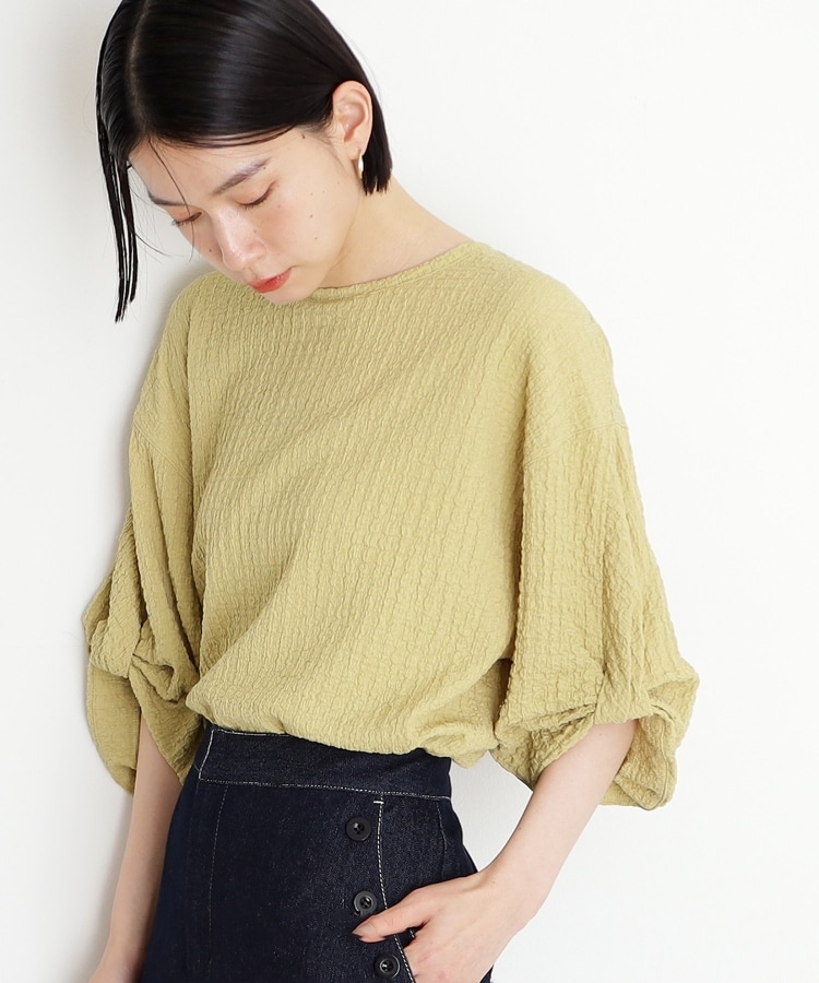 ザ ショップ ティーケー（ウィメン）(THE SHOP TK(Women))のポコポコ袖タックプルオーバー【洗濯機OK】18