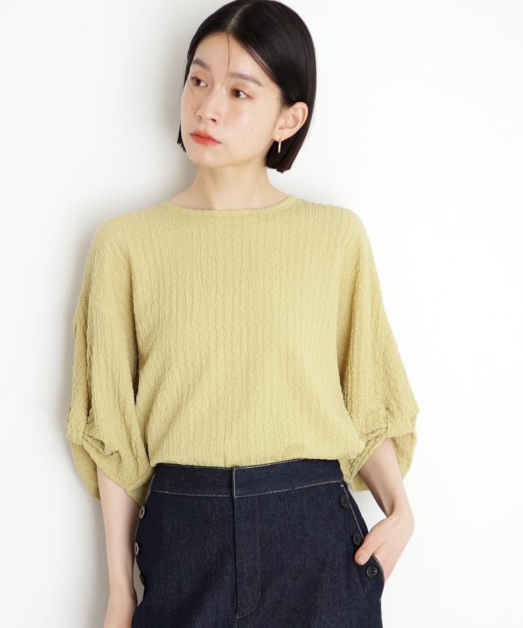 ザ ショップ ティーケー（ウィメン）(THE SHOP TK(Women))のポコポコ袖タックプルオーバー【洗濯機OK】36