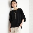 ザ ショップ ティーケー（ウィメン）(THE SHOP TK(Women))のポコポコ袖タックプルオーバー【洗濯機OK】 ブラック(019)
