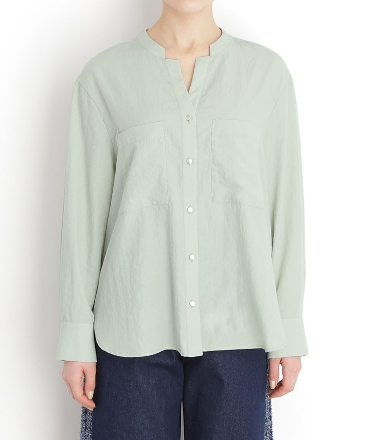 ザ ショップ ティーケー（ウィメン）(THE SHOP TK(Women))の【体型カバー】ダブルポケットスキッパーシャツ/洗濯機OK33