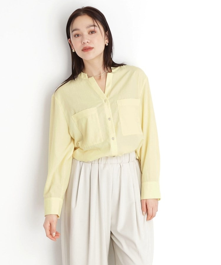 ザ ショップ ティーケー（ウィメン）(THE SHOP TK(Women))の【体型カバー】ダブルポケットスキッパーシャツ/洗濯機OK28